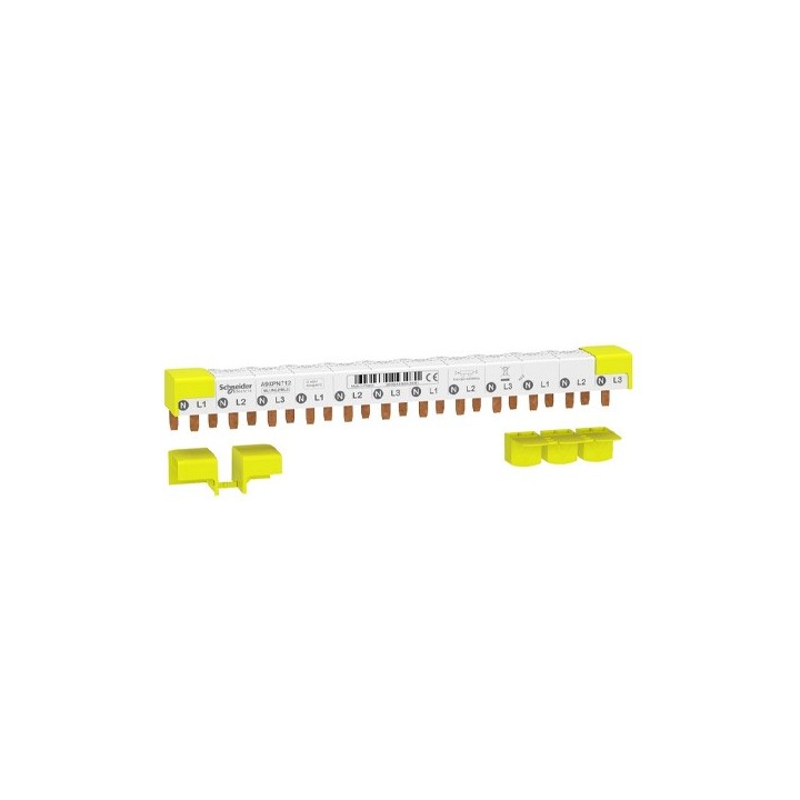 Schneider - Acti9 iDT40 - peigne - 3P+N - 12 modules de 18mm - 80A - Réf : A9XPN712