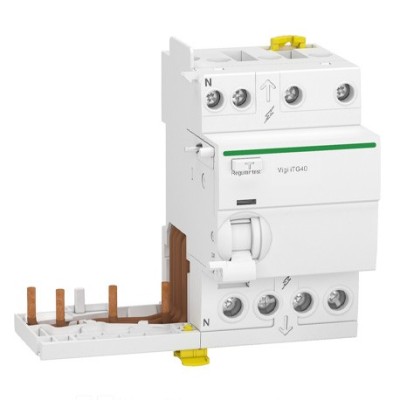 Schneider - Acti9 iTG40 - module différentiel Vigi tête de groupe - 3P+N 40A 30mA type A SI - Réf : A9Y14740