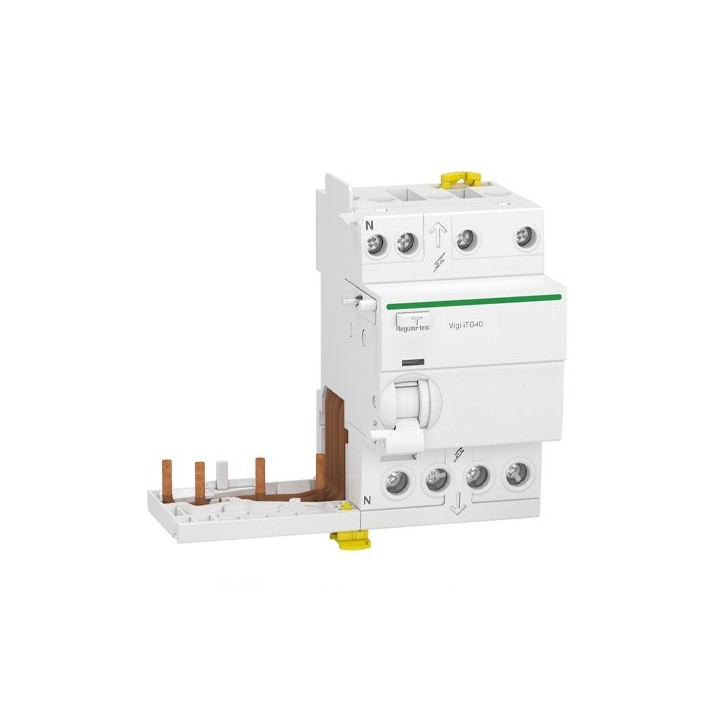 Schneider - Acti9 iTG40 - module différentiel Vigi tête de groupe - 3P+N 40A 30mA type A SI - Réf : A9Y14740