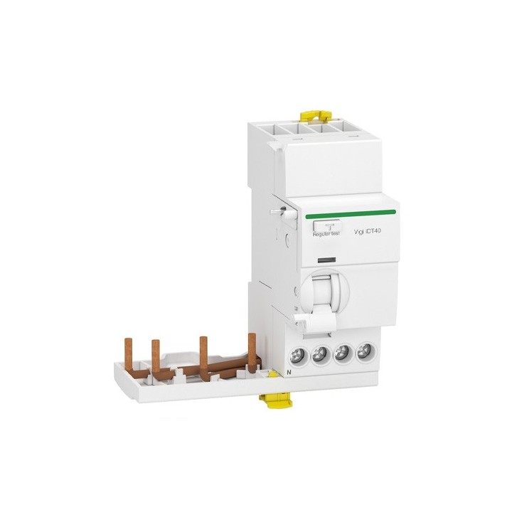 Schneider - Acti9 iDT40 - module différentiel Vigi - départ iDT40 - 3P+N 40A 30mA type AC - Réf : A9Y62740