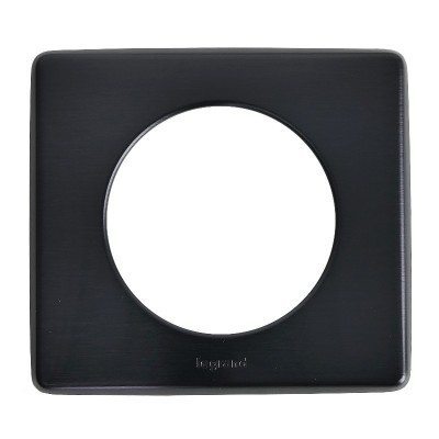 Legrand - Plaque Metal 1P Carbone New - Réf : 098851