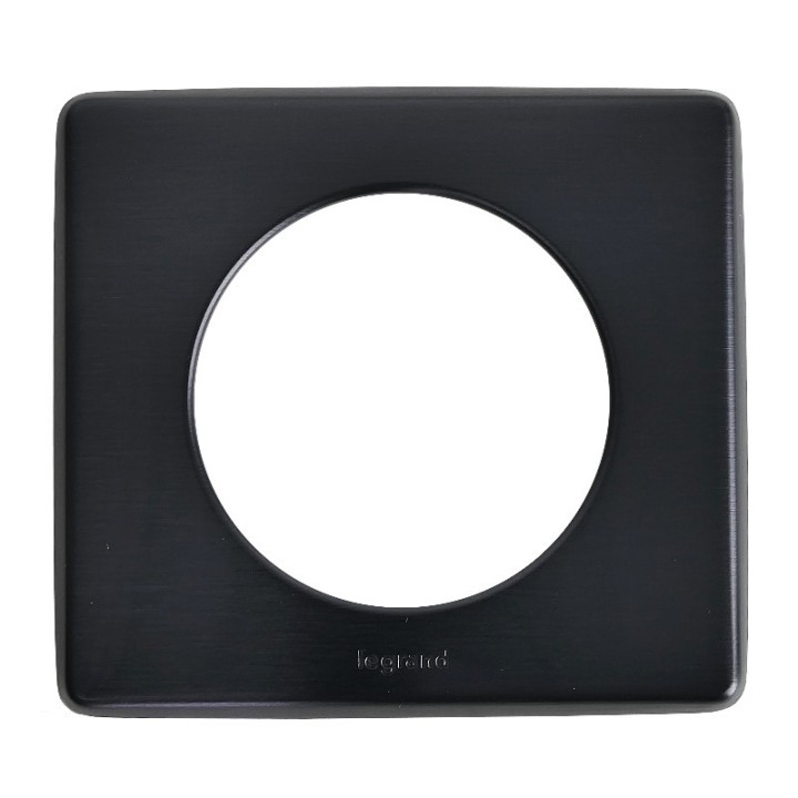 Legrand - Plaque Metal 1P Carbone New - Réf : 098851