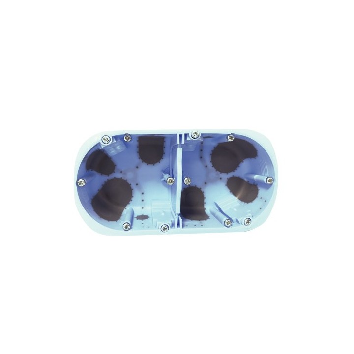 Eur'Ohm - Boîte d'encastrement - XL AIR'métic - 2 postes - prof. 40 mm - Réf : 52064