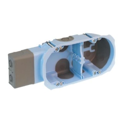Eur'Ohm - Boîte d'encastrement - XL AIR'métic - 2 postes - prof. 40mm - Réf : 52093