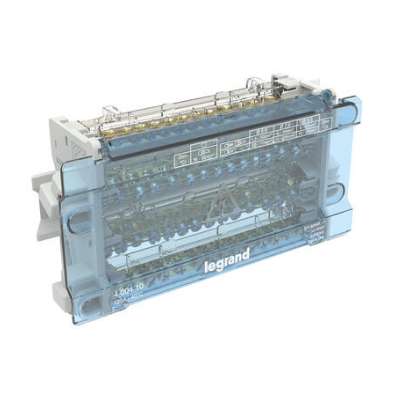 Legrand - Répartiteur modulaire à barreaux étagés tétrapolaire 125A 15 départs - 10 modules - Réf : 400410