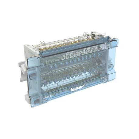 Legrand - Répartiteur modulaire à barreaux étagés tétrapolaire 125A 15 départs - 10 modules - Réf : 400410