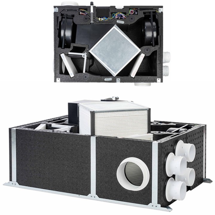 S&P - Kit VMC Double-Flux - ORKA BP HR (Spécial rénovation) - Habitat du T1 au T7 - Réf : 604041