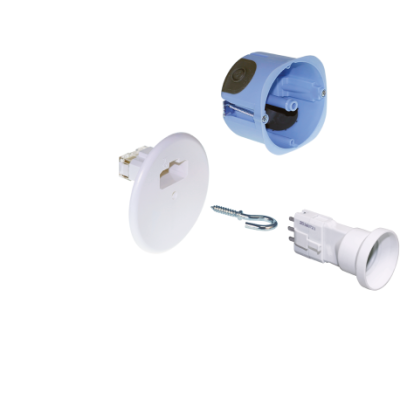 Eur'Ohm - Kit DCL point de centre + fiche/douille E27 - AIR'métic - Ø67 mm - 2 membranes - Réf : 53064