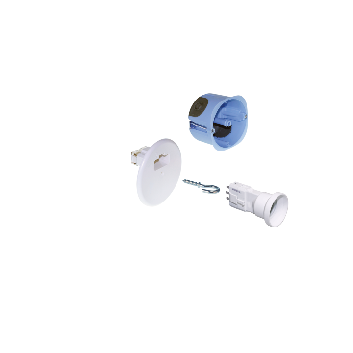 Eur'Ohm - Kit DCL point de centre + fiche/douille E27 - AIR'métic - Ø67 mm - 2 membranes - Réf : 53064