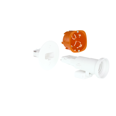 Eur'Ohm - Kit applique DCL + fiche/douille E27 - Ø54 mm - Réf : 53039