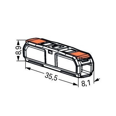 Wago - 60 Bornes de raccordement flexibles - 2 conducteurs - Réf : 221-2411(60)