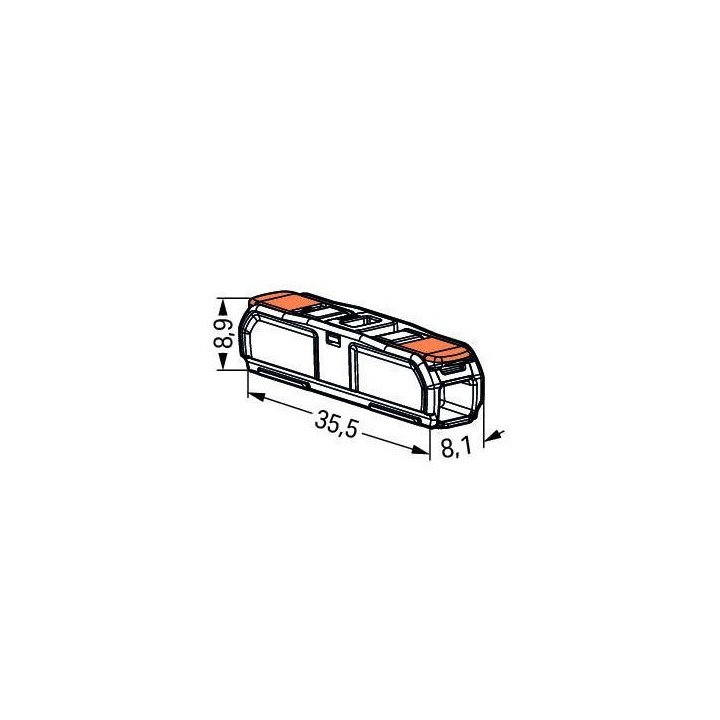 Wago - 60 Bornes de raccordement flexibles - 2 conducteurs - Réf : 221-2411(60)