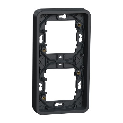 Schneider Mureva Styl - Cadre 2 postes verticale encastré IP55 - Réf : MUR34151