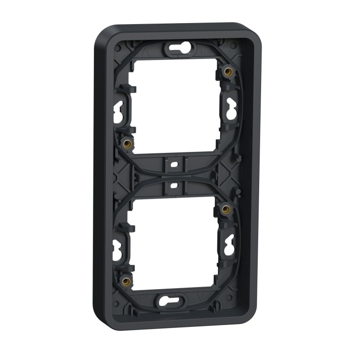 Schneider Mureva Styl - Cadre 2 postes verticale encastré IP55 - Réf : MUR34151