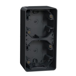 Schneider Mureva Styl : Boite 2 postes verticale saillie IP55 gris - Réf : MUR37912