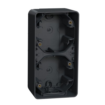 Schneider Mureva Styl : Boite 2 postes verticale saillie IP55 gris - Réf : MUR37912
