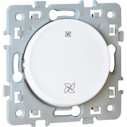 Eur'ohm Square - Interrupteur VMC blanc - Réf : 60218