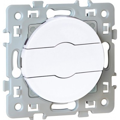 Eur'ohm Square - Interrupteur volets roulants blanc - Réf : 60223