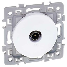 Eur'ohm Square - Prise TV blanc - Réf : 60264