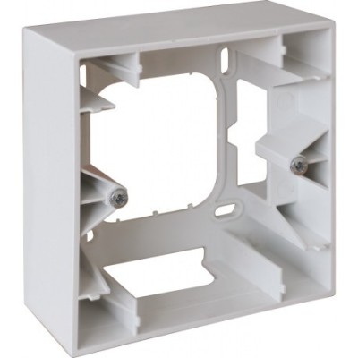 Eur'ohm Square - Cadre saillie simple P40 blanc - Réf : 60291