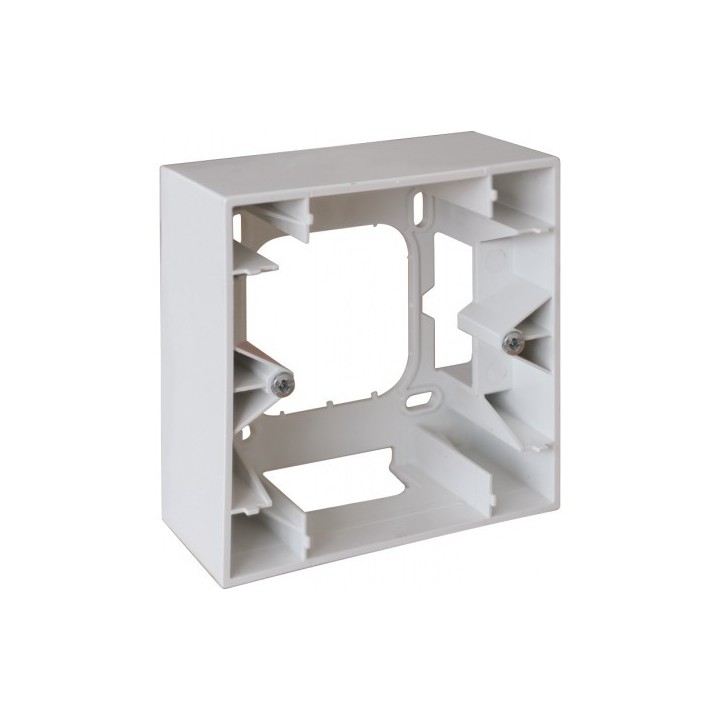 Eur'ohm Square - Cadre saillie simple P40 blanc - Réf : 60291