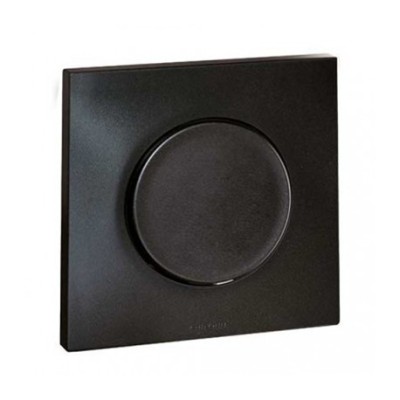 Eur'ohm Square - Plaque simple anthracite - Réf : 60390