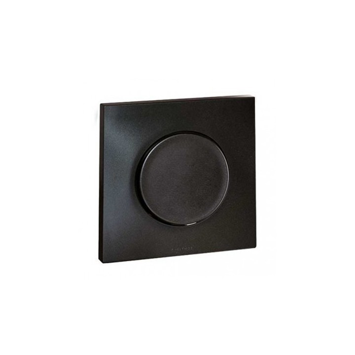 Eur'ohm Square - Plaque simple anthracite - Réf : 60390