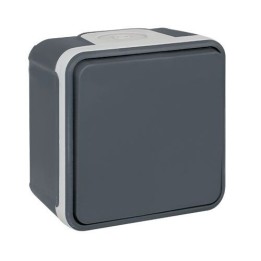 Eur'ohm Oxxo - Interrupteur va et vient étanche complet anthracite IP55 - Réf : 60800