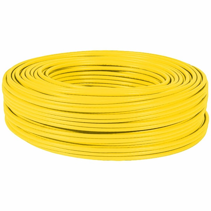Krisane - Câble jaune CAT6A F/UTP 4 pairs LSZH 100ohm - coupe au mètre - Réf : KRI-jaune-CAT6A-F/UTP