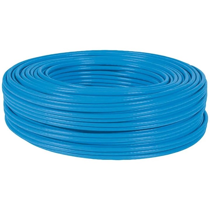 Krisane - Câble bleu CAT6 F/UTP 4 pairs LSZH 100ohm - coupe au mètre - Réf : KRI-bleu-CAT6-F/UTP