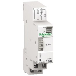 Schneider - Resi9 MIN - Minuterie  - 1 contact - 16A/250V réglage par molette - Réf : 16655