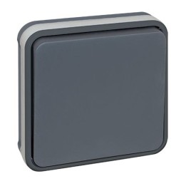 Eur'ohm Oxxo - Interrupteur va et vient étanche complet encastré anthracite IP55 - Réf : 60880