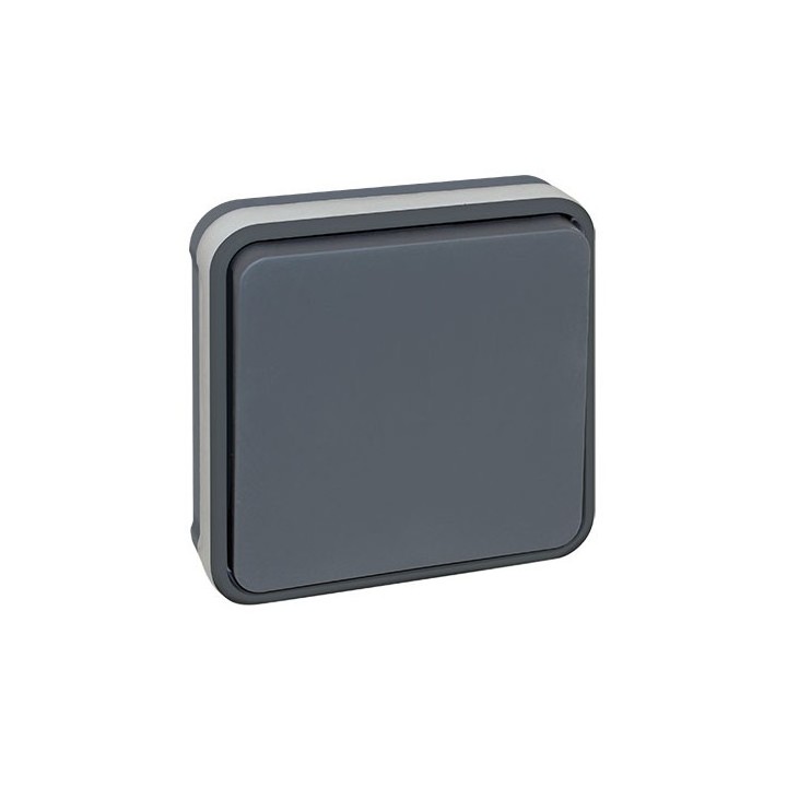 Eur'ohm Oxxo - Interrupteur va et vient étanche complet encastré anthracite IP55 - Réf : 60880