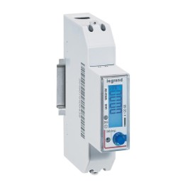 Legrand - Compteur modulaire monophasé EMDX³ non MID raccordement direct 45A - 1 module - avec sortie RS485 - Réf : 412068