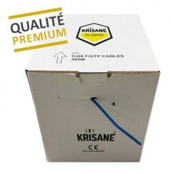 Krisane - Câble CAT6 F/UTP 4 pairs LSZH 100ohm bleu - carton de 305m - Réf : KRI305/2