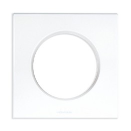 Eur'ohm Square - Plaque simple blanc - Réf : 60295