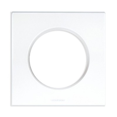 Eur'ohm Square - Plaque simple blanc - Réf : 60295