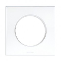 Eur'ohm Square - Plaque simple blanc - Réf : 60295