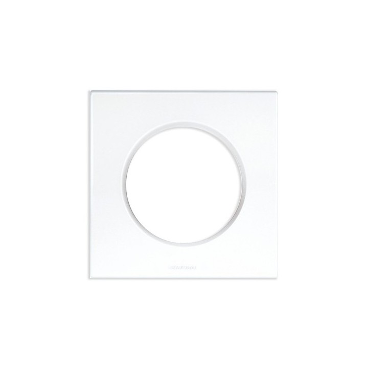 Eur'ohm Square - Plaque simple blanc - Réf : 60295