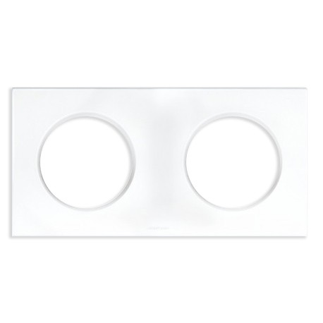 Eur'ohm Square - Plaque double blanc - Réf : 60297
