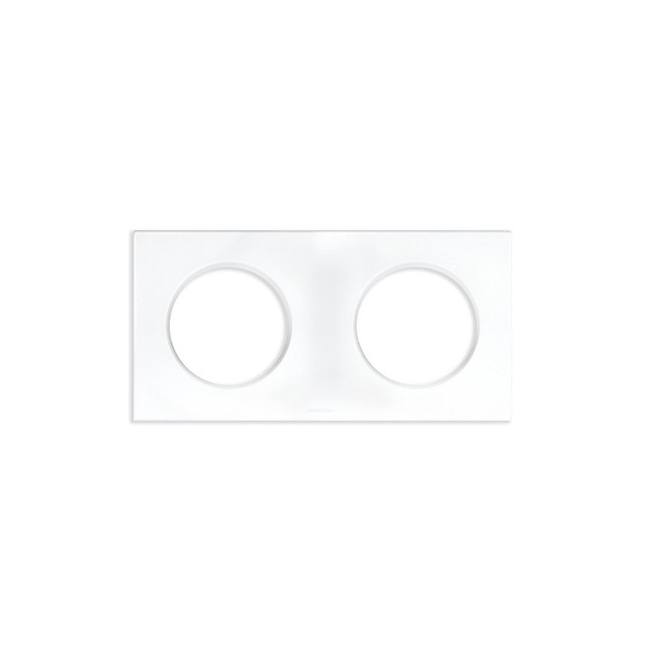 Eur'ohm Square - Plaque double blanc - Réf : 60297