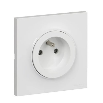 Schneider Odace - Lot de 5 prises 2P+T - Ensemble Blanc Complet - Réf : SCHS520059-L