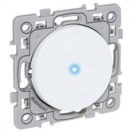 Eur'ohm Square - Interrupteur va et vient lumineux/témoin blanc - Réf : 60203