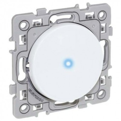 Eur'ohm Square - Interrupteur va et vient lumineux/témoin blanc - Réf : 60203