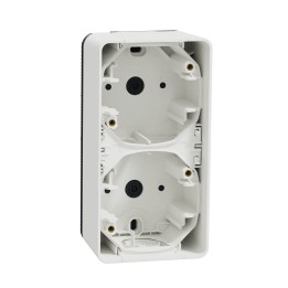 Schneider Mureva Styl - Boîte 2 postes verticale saillie - IP55 blanc - Réf : MUR39912