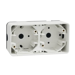Schneider Mureva Styl - Boîte 2 postes verticale saillie - IP55 blanc - Réf : MUR39914