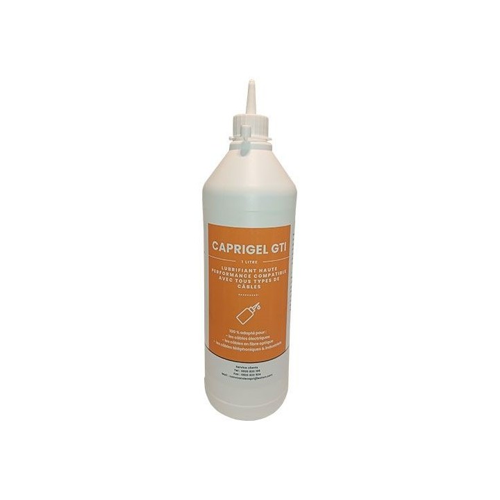 Bouteille de lubrifiant électrique Caprigel GTI 1L pour tout type de cable - Réf : 599200