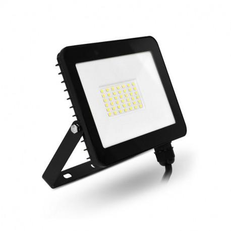 Miidex Lighting - Projecteur Exterieur LED 30W 4000°k Plat gris IP65 - Réf  : 100048