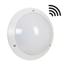 Krisane - Hublot LED rond avec détecteur - 15W - Blanc - 4000°K - IP54 - Réf : KRI29802