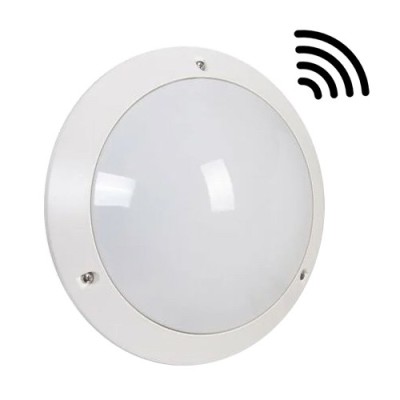 Krisane - Hublot LED rond avec détecteur - 15W - Blanc - 4000°K - IP54 - Réf : KRI29802